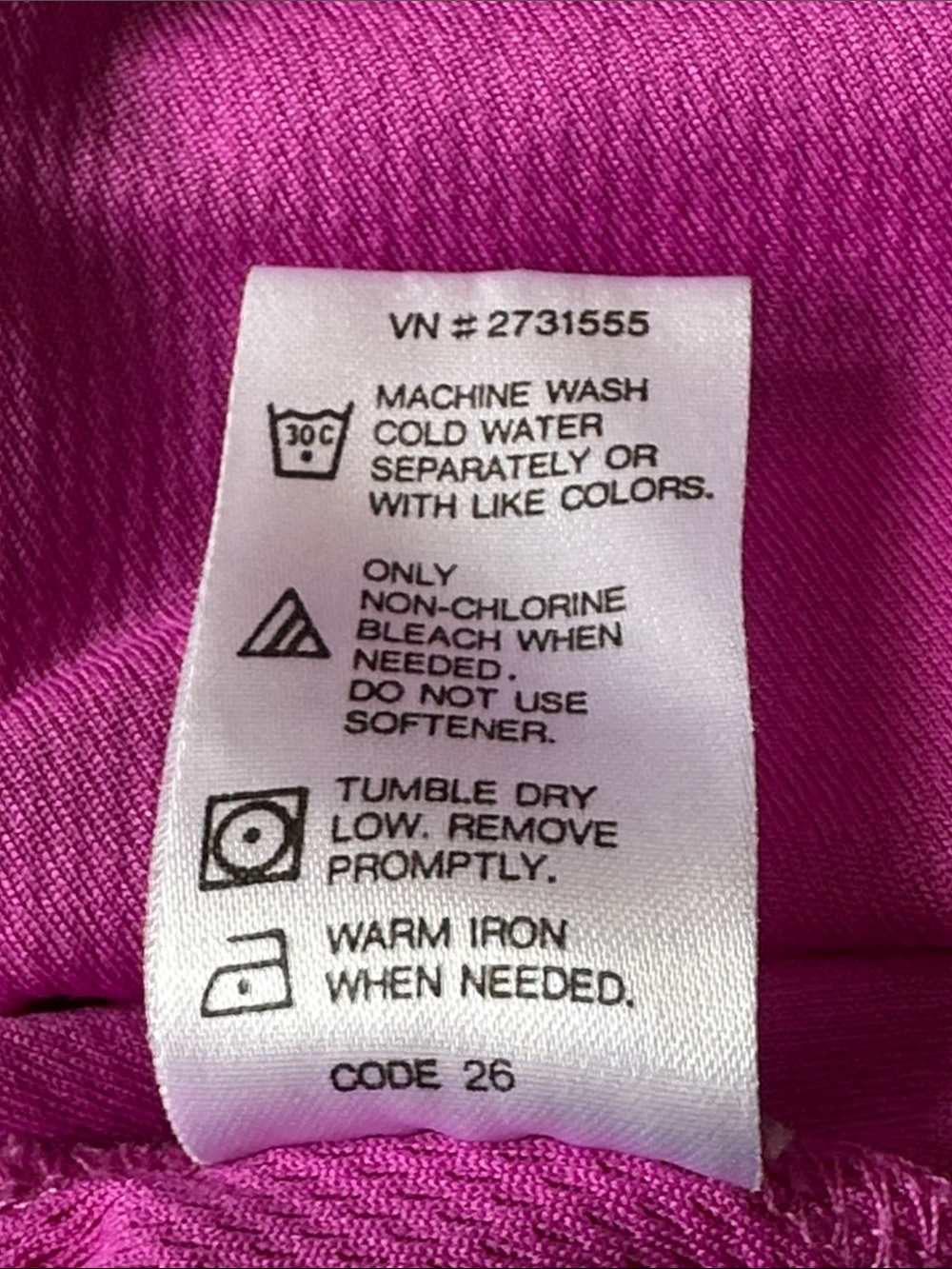 Raspberry athletic crew neck tank top, size M - Picture 8 of 8